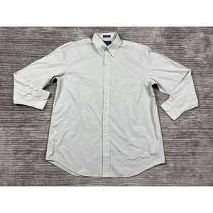 Meeting Street Shirt Men 16.5 34/35 Gray Longsleeve Classic Poplin Button Up‎